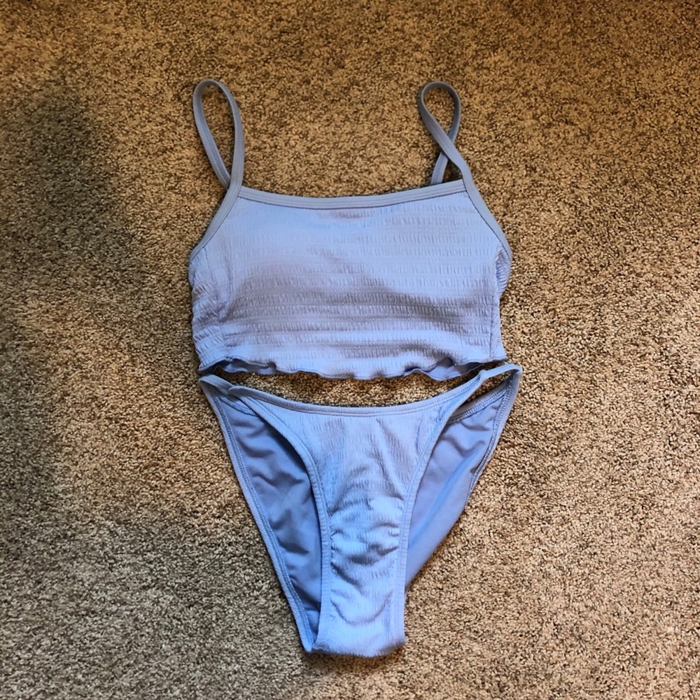 Xhilaration- light blue swim suit